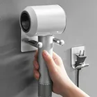 Держатель для фена WF1016, настенная вешалка серебристого цвета, водонепроницаемый алюминиевый держатель, крепление в ванную комнату