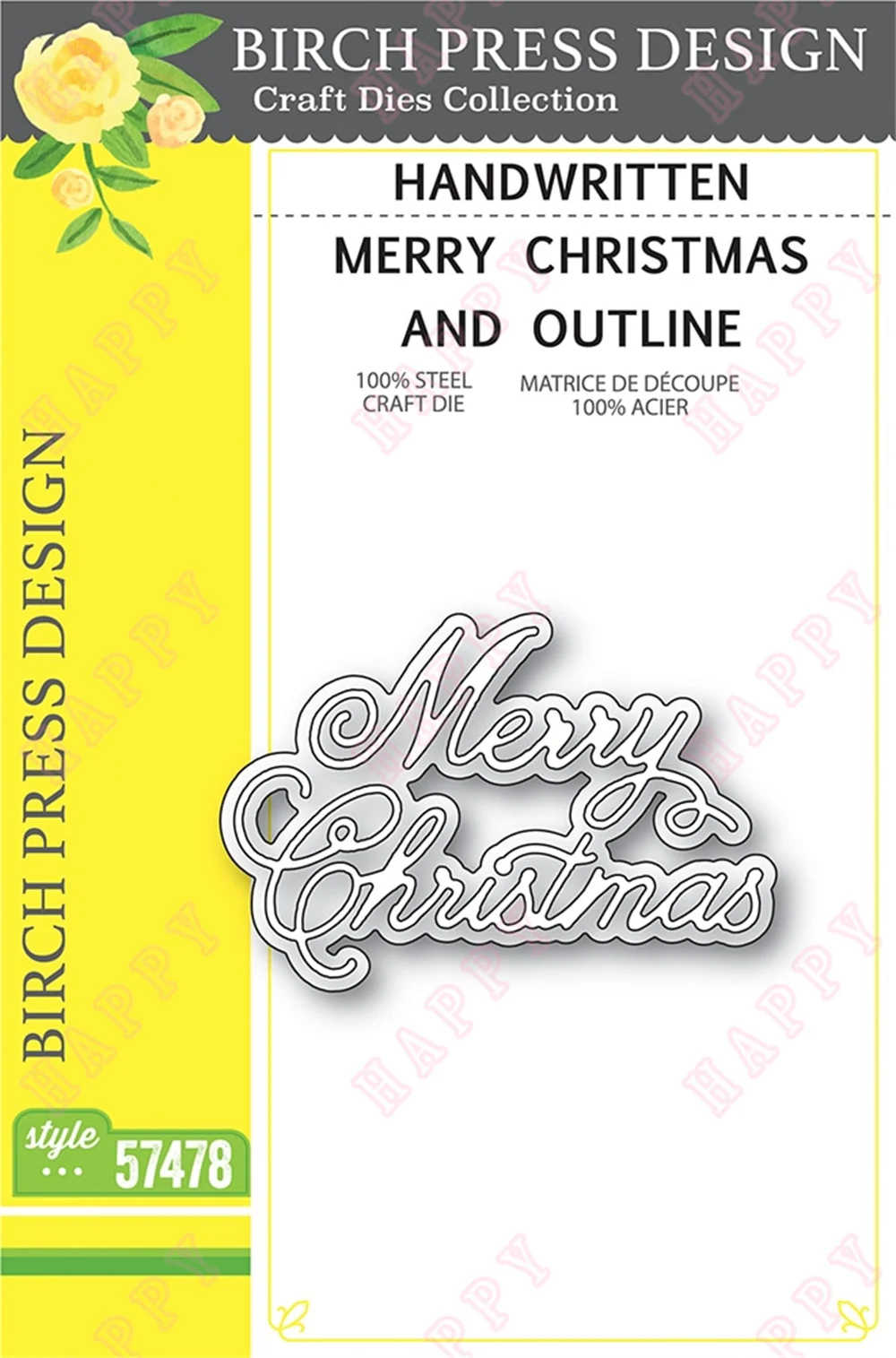 

Metal Cutting Dies Handwritten Merry Christmas and Outline DIY Scrapbook Paper Craft Diary Decoration Cards Handmade Embossing