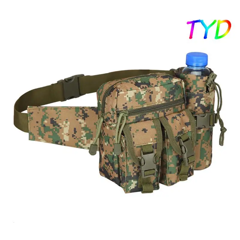 

New Outdoor Hunting Waterproof Running Sports Luya Small Bag Men's Multi-function Mobile Phone Kettle Tactical Camouflage Bags