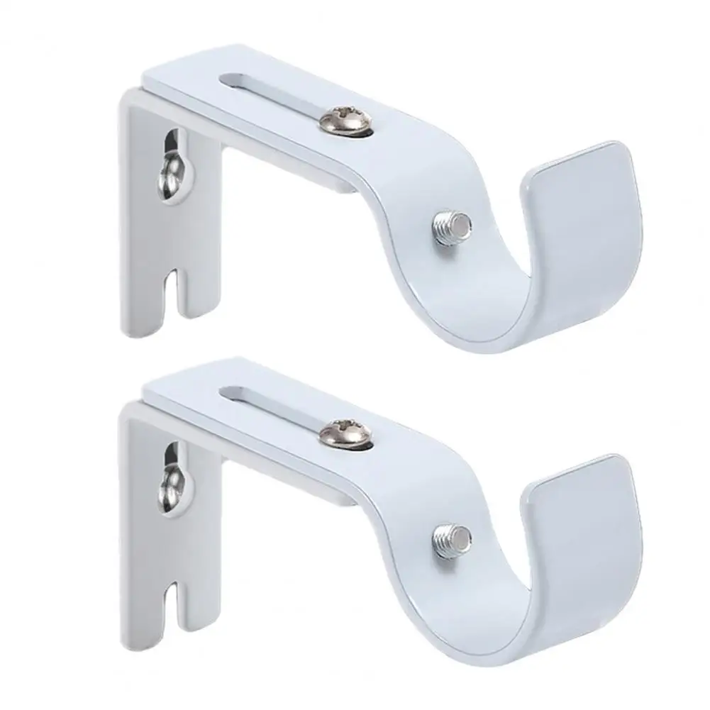 

Drapes Pole Bracket 1 Set Useful Heavy Duty Strong Load-bearing Living Room Wall Hanging Curtain Rod Holder Household Supplies