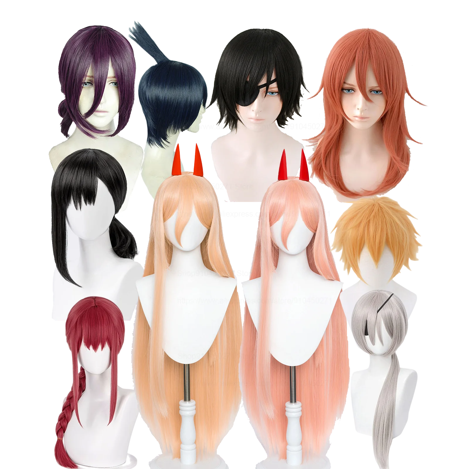 Парик для косплея Reze Angel Devil Quanxi Makima Power Hayakawa Aki Denji