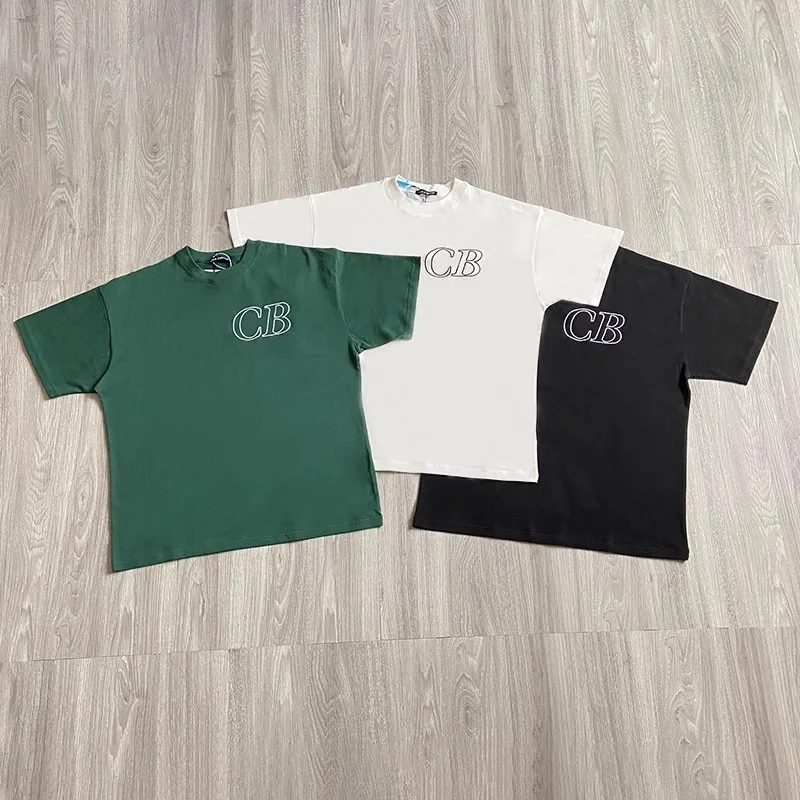 

2023 летняя футболка с вышивкой с логотипом Коула бюкстон для мужчин и женщин, уличная одежда с аниме Харадзюку, версии 1:1, Повседневная футболка CB, одежда