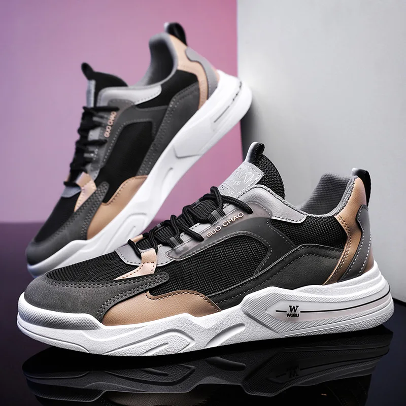 

New Men Fashion Sneakers Spring Breathable Mesh Patchwork Casual Shoes Comfortable Casual Sport Shoes Trainers