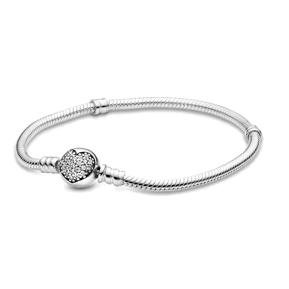 Новые оригинальные серебряные бриллиантовые браслеты безопасные бусины с