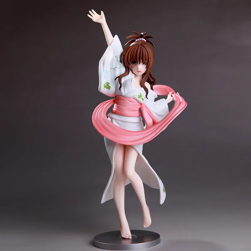 

GK To Love-Ru Anime Figure Yuuki Mikan Kimono Yukata Figma PVC20cm Exquisite Statue Model Collection Decoration Toys Boy Gift