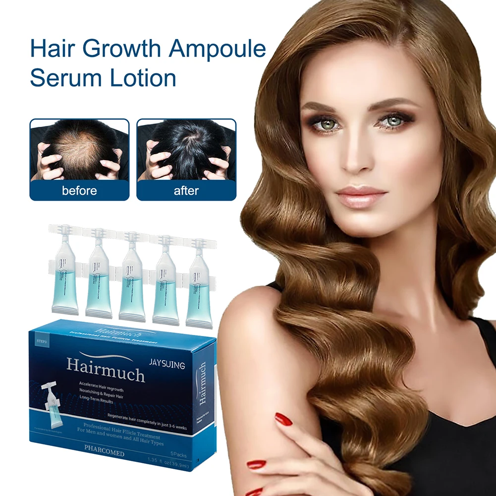 

40ml Hair Growth Ampoule Serum Anti Hair Loss Bald Scalp Treatment Hair Regrowth Essence Strengthen Hair Roots Moisturizer Care