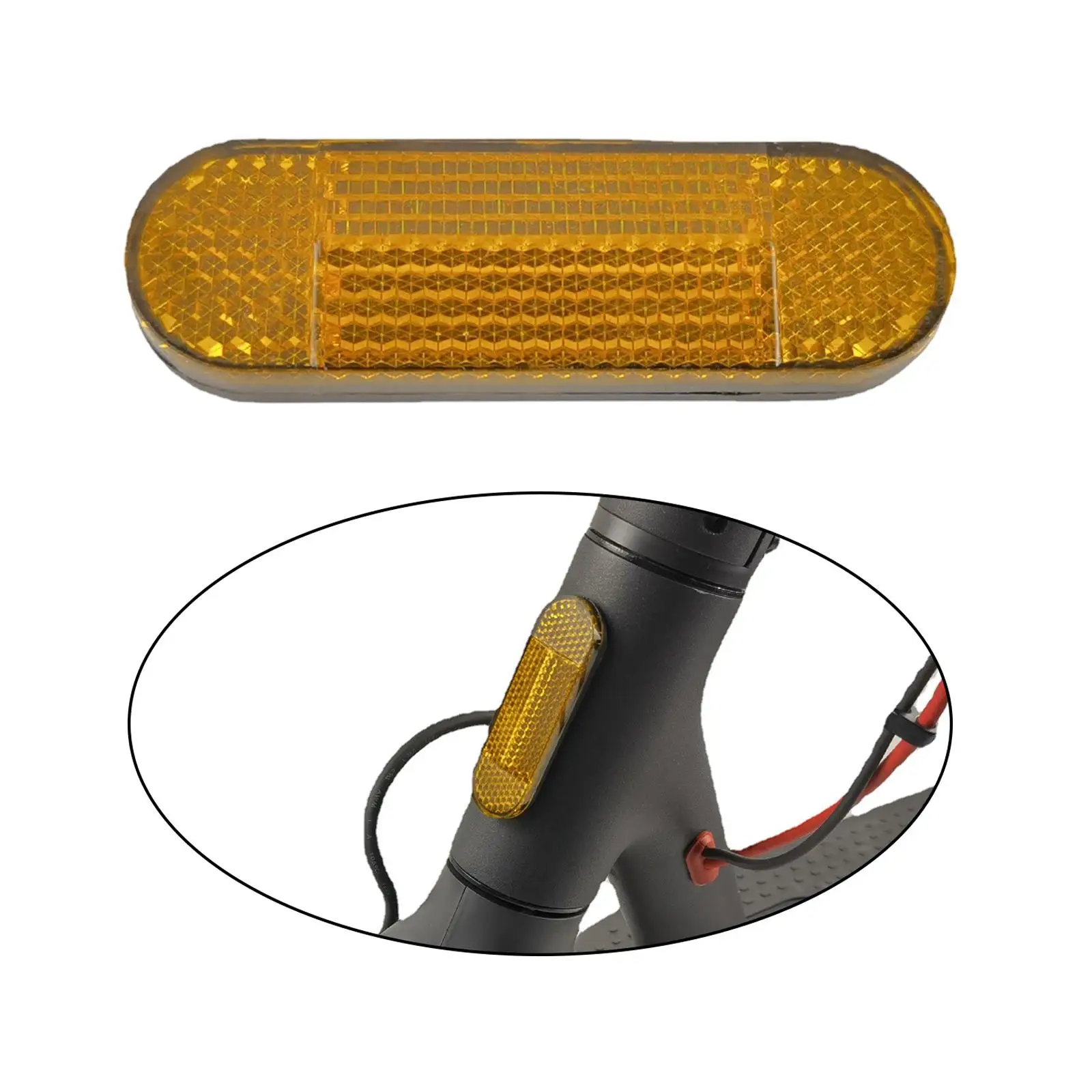 Оранжевый овальный отражатель для электрического скутера |