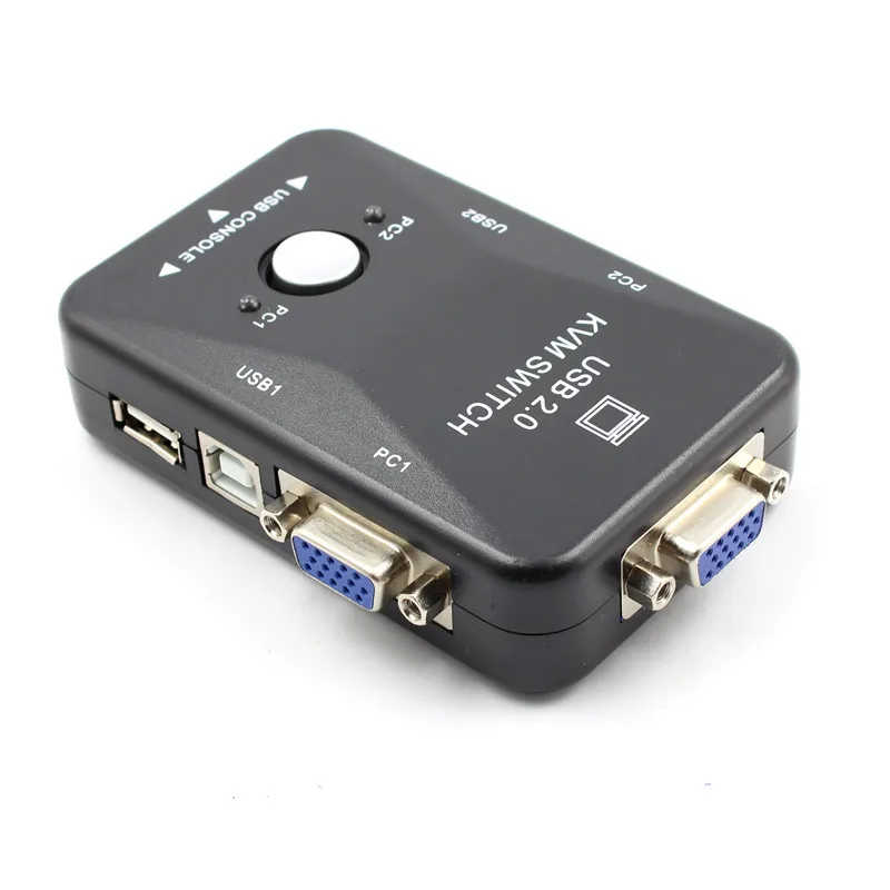 USB KVM-переключатель 2 порта VGA переключатель SVGA Box 0 KVM мышь клавиатуры 1920*1440 Vga