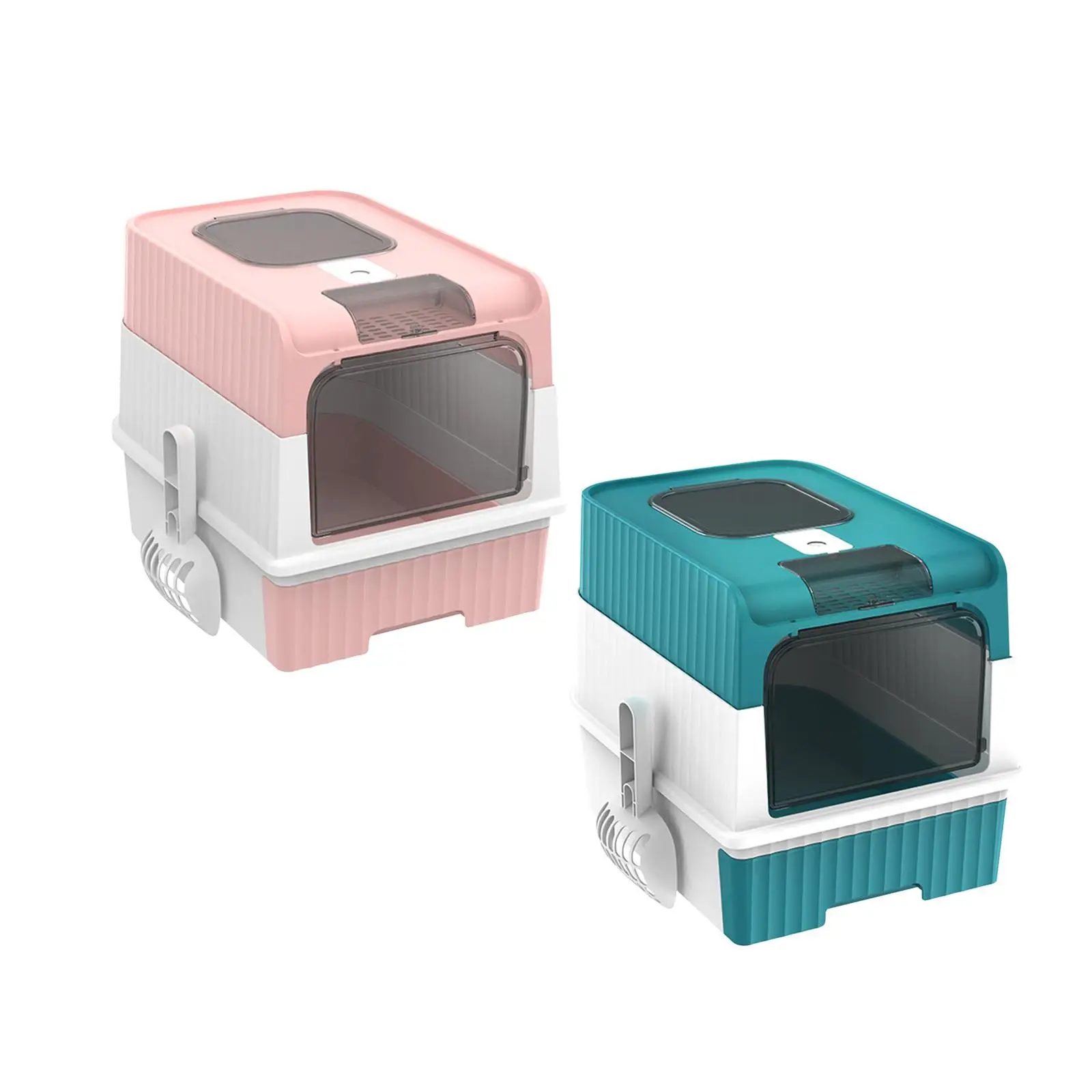 

Лоток для кошачьего туалета с капюшоном, устойчивый к брызгам, верхний выход и вход спереди, прочный удобный доступ, поднос для кошачьего туалета