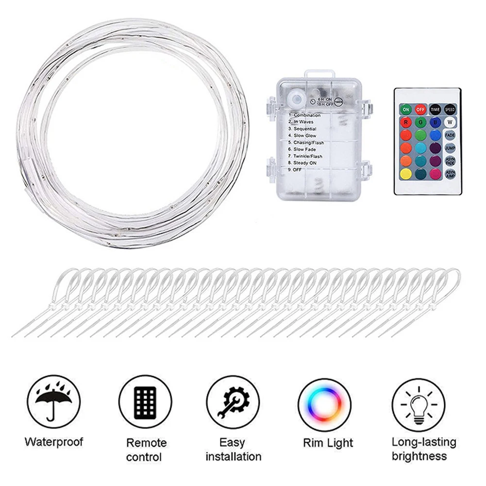 12 м светодиодные фонари для батута с дистанционным управлением светодиодный