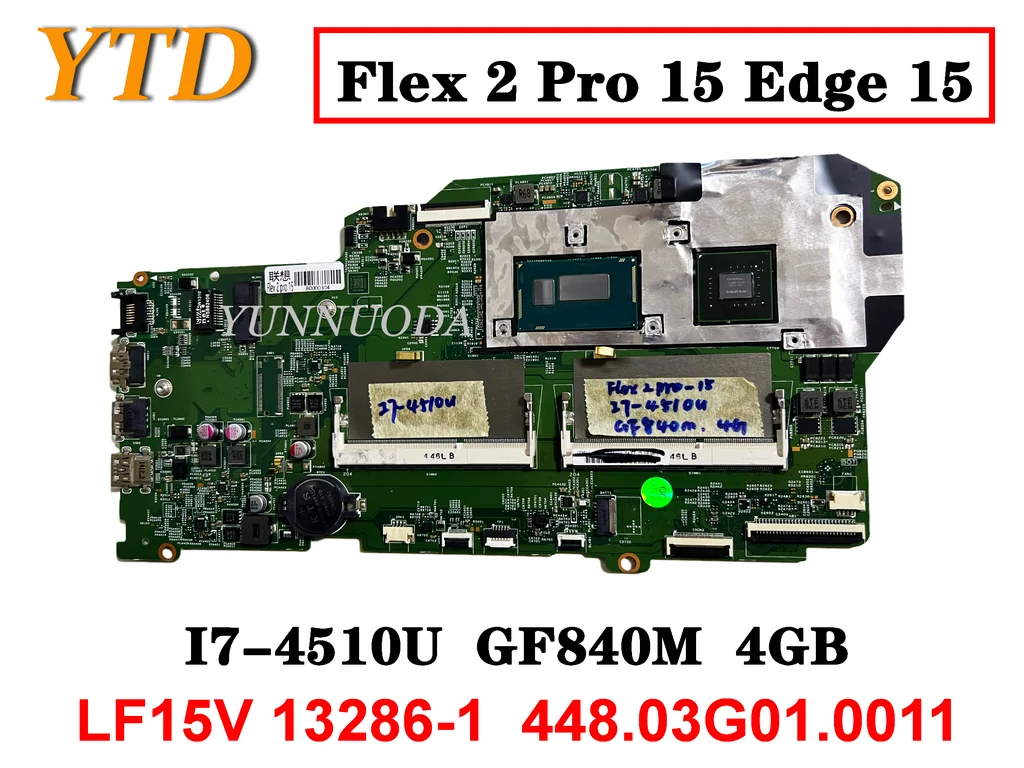 

Оригинальная материнская плата для ноутбука Lenovo Flex 2 Pro 15 Edge 15, стандартная GF840M 4 Гб LF15V 13286-1 448.03G01.0011 протестирована