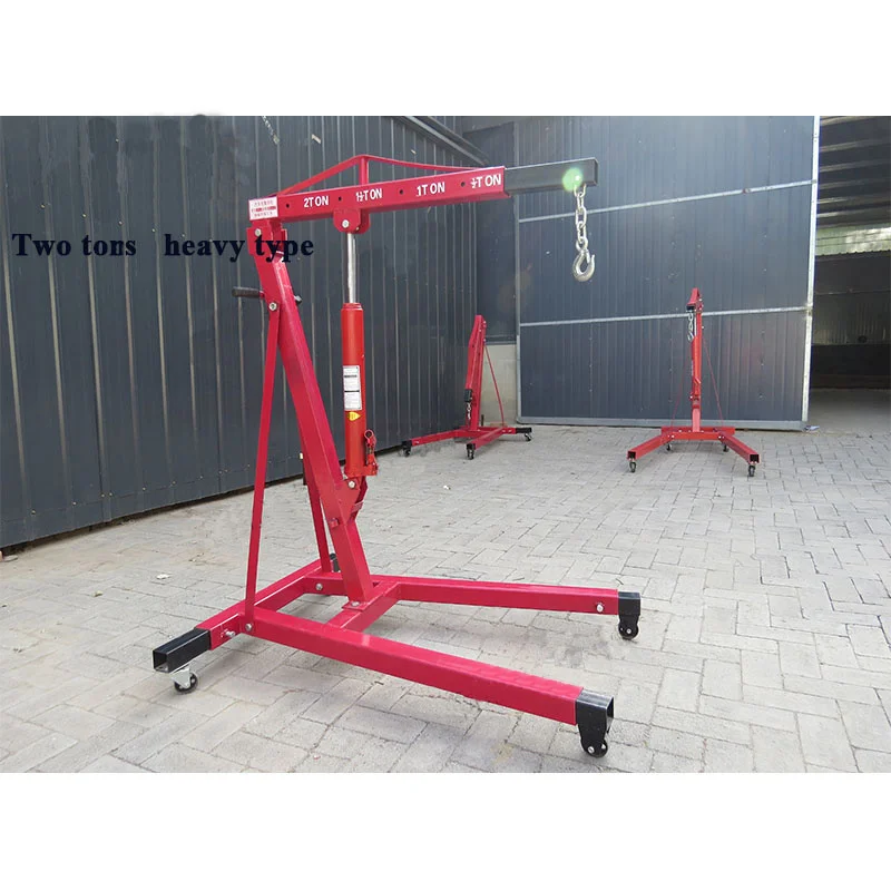 

High Quality Capacity 2 Tons Engine Crane Hydraulic Small Mobile Crane Automobile Repair Plant Necessary