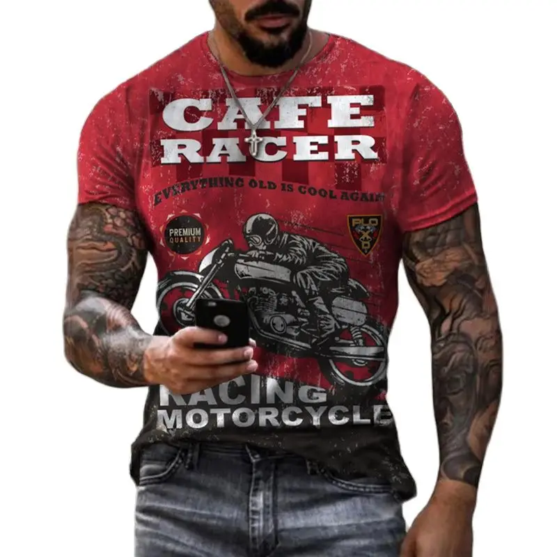 

Retro Letter Fish 3D Print Men T Shirt 2021 Summer Oversized Short Sleeve Tees Fashion Street Clothes Handsome Man Casual Tops