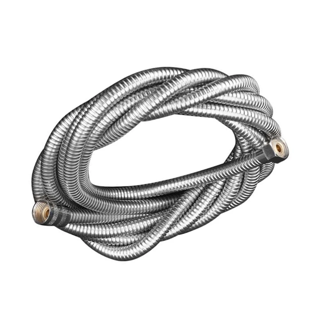 

Flexible Shower Hose Stainless Steel Water Pipe Bathroom Soft Tube Accessories 2 5m