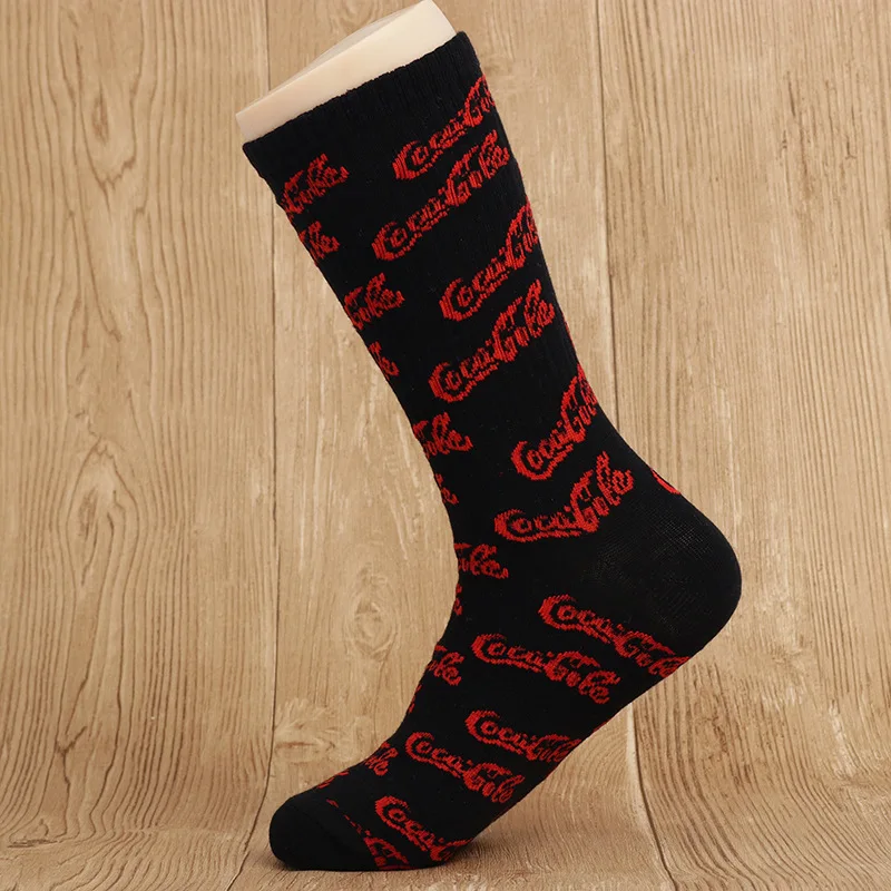 Spring summer women's cotton socks mid-waist fashion Letter socks Japanese cute cartoon White women's socks Harajuku college