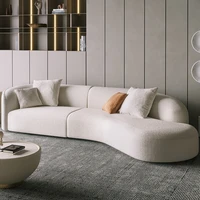 arc sofa nordic technology cloth art simple modern light luxury designer living room italian minimalist corner shape