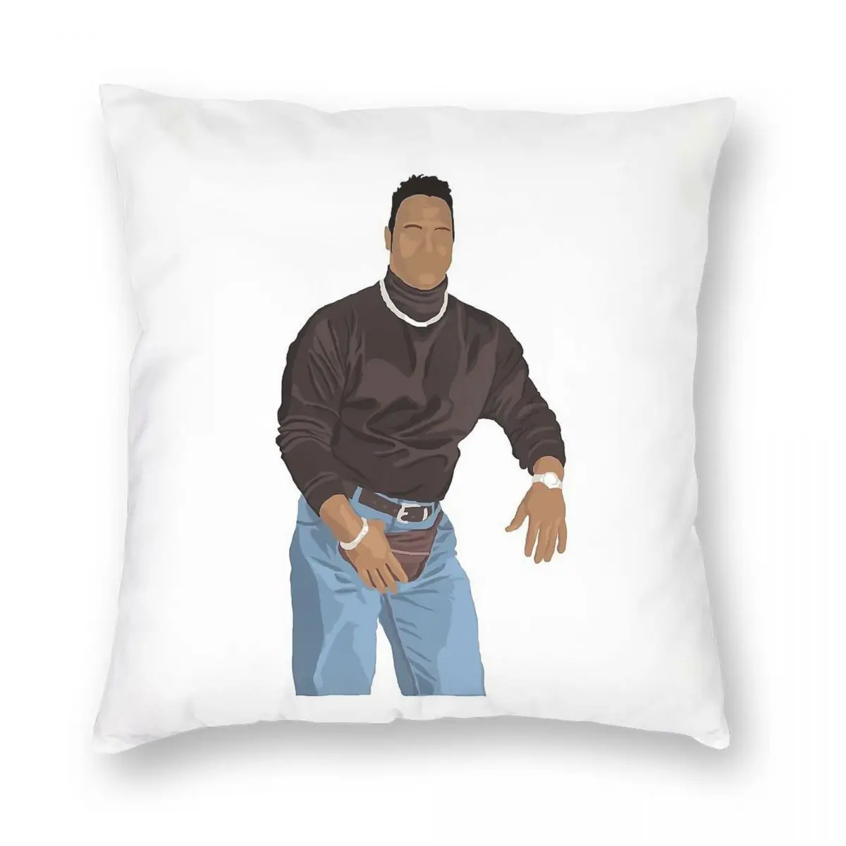 Dwayne Johnson The Rock квадратная наволочка из полиэстера и льна с бархатным узором на