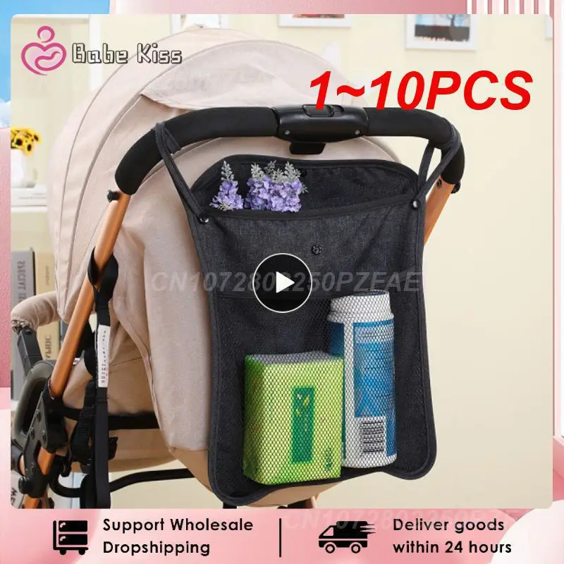

1~10PCS Baby Stroller Bag Hanging Net Big Bags Portable Baby Umbrella Storage Bag Pocket Cup Holder Organizer Universal Useful