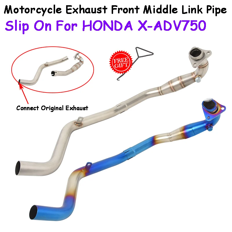 

For Honda X-ADV 750 X ADV750 XADV 750 Motorcross Exhaust Front Pipe Motorcycle Muffler Modify Stainless Steel Catalyst Tube Link