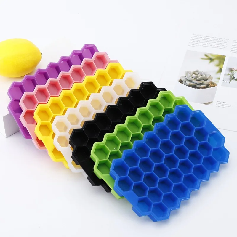 

37 Hole Honeycomb Silicone Ice Grid Household Commercial Easy To Take Ice Homemade Fruit Ice Block Ice Mold Ice Grid