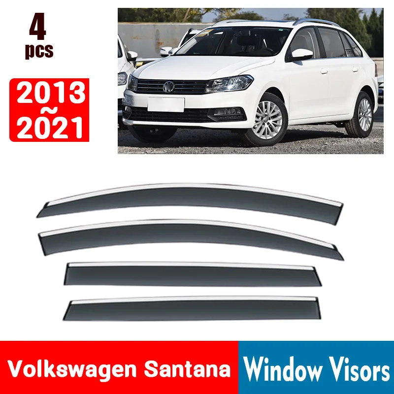 FOR Volkswagen VW Santana 2013-2021 Window Visors Rain Guard Windows Rain Cover Deflector Awning Shield Vent Guard Accessories