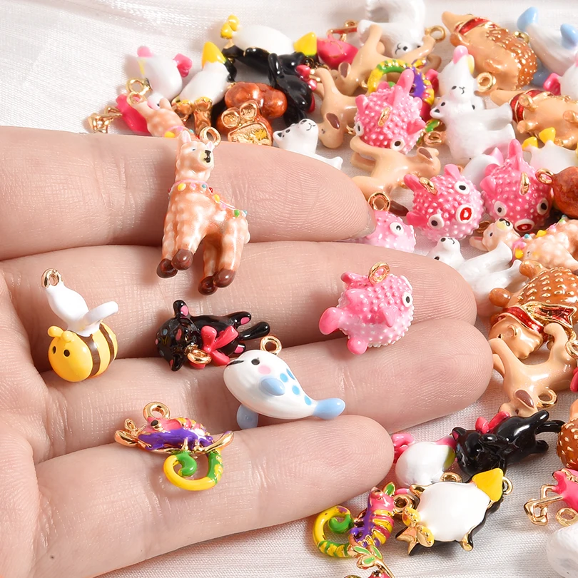 Фото 1 шт. модный кулон для девочек Kawaii животное белый медведь кошка подвески для изготовления ювелирных изделий браслеты брелки y2k стиль подвески для капель масла №2