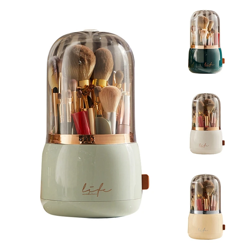 

Multifunctional 360° Rotating Makeup Brushes Holder Portable Desktop Cosmetic Organizer For Makeup Artist