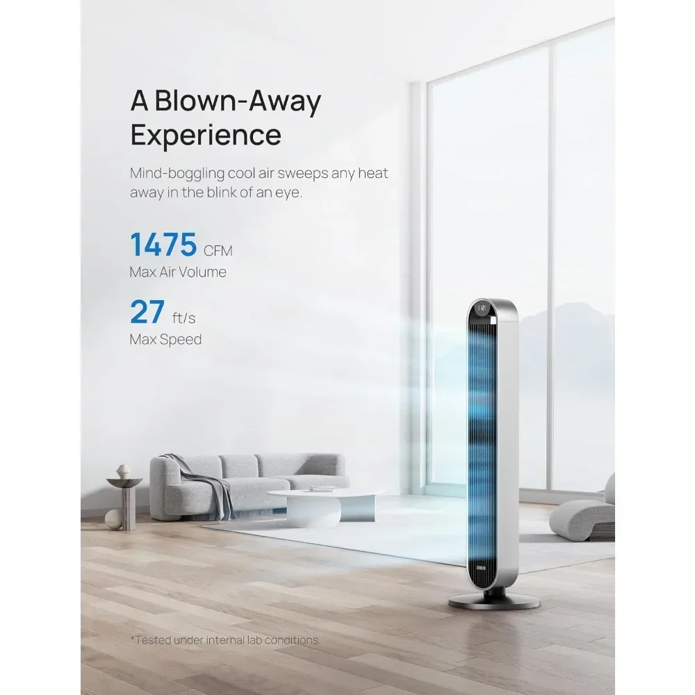 Безлопастной вентилятор 42-дюймовые вибрирующие вентиляторы на 120 ° бесшумный