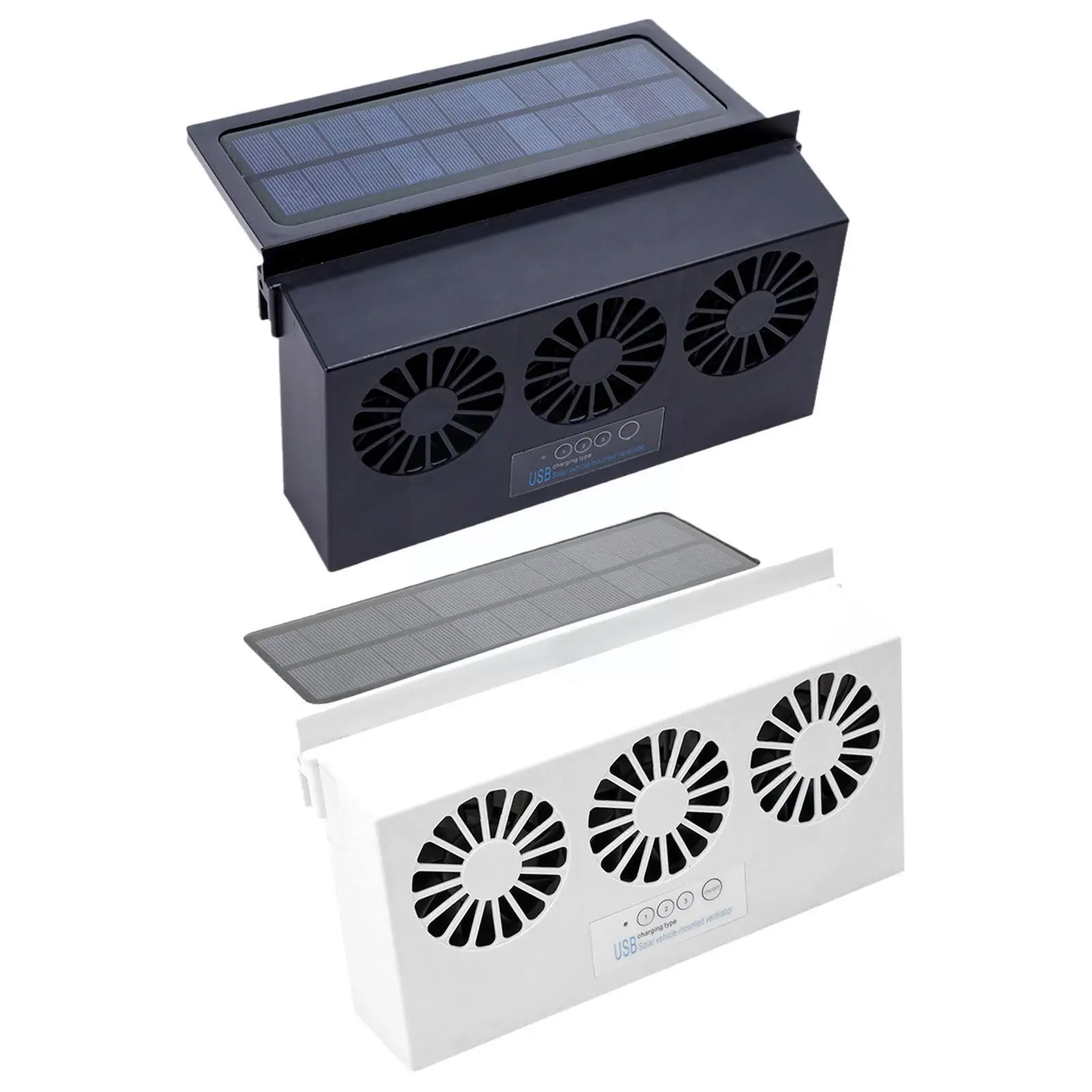 

Solar Powered Car Cooler Window Radiator Exhaust Fan Summer Solar 3/2head Exhaust Deodorant Electric Fan For Car New V7O7