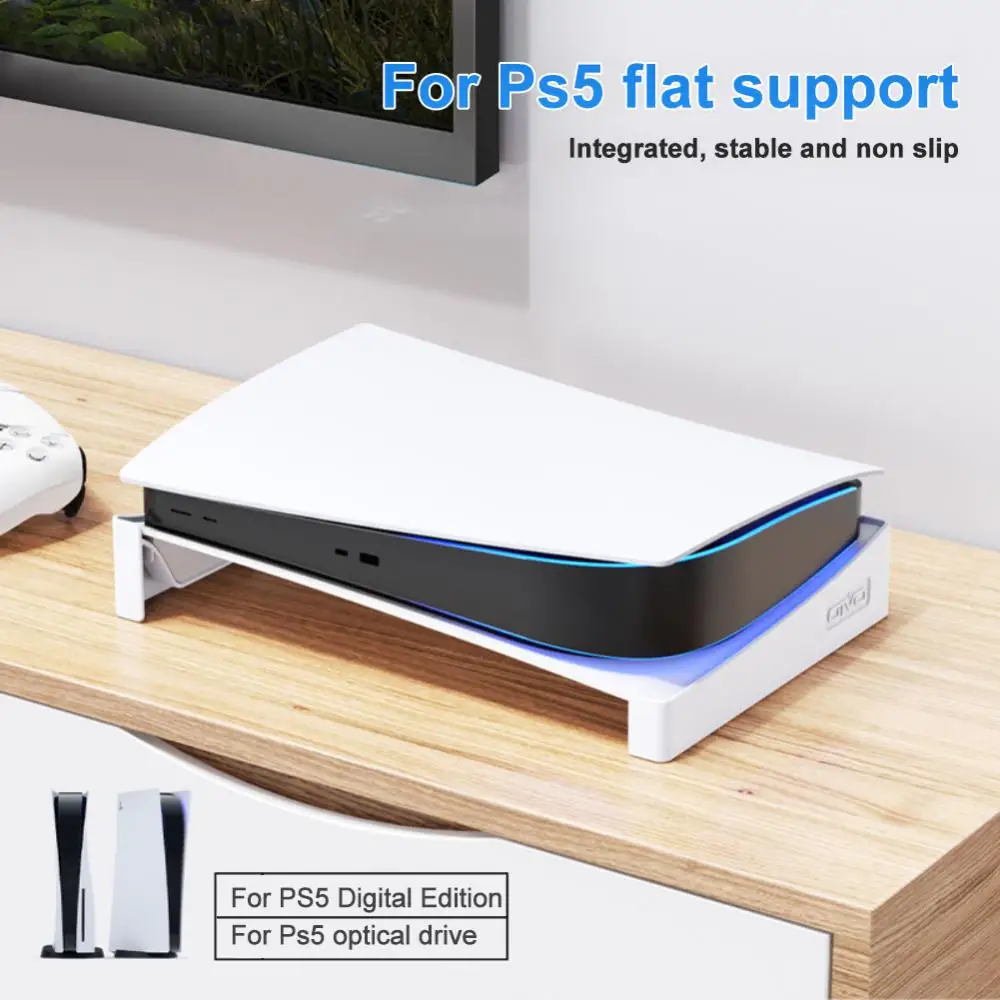 

Game Mount Abs Dissipation Rubber Feet Portable Anti-slip Game Holder Accessories Game Horizontal Stand White Adjustable