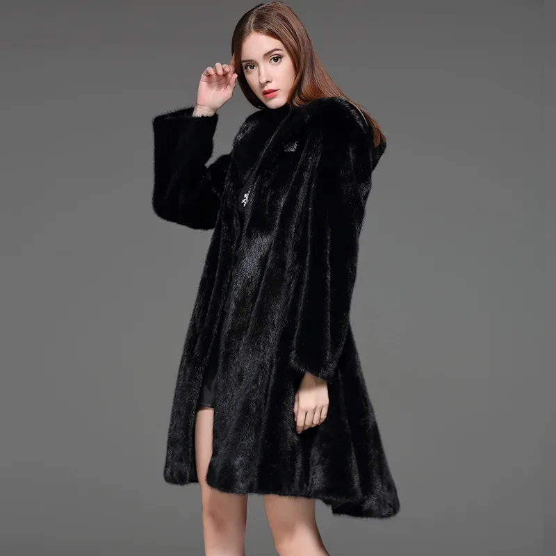 Women real mink coats female mink fur coat genuine long fur coat ladies winter clothes oversize 6xl 5xl 7xl Imitation fur coats