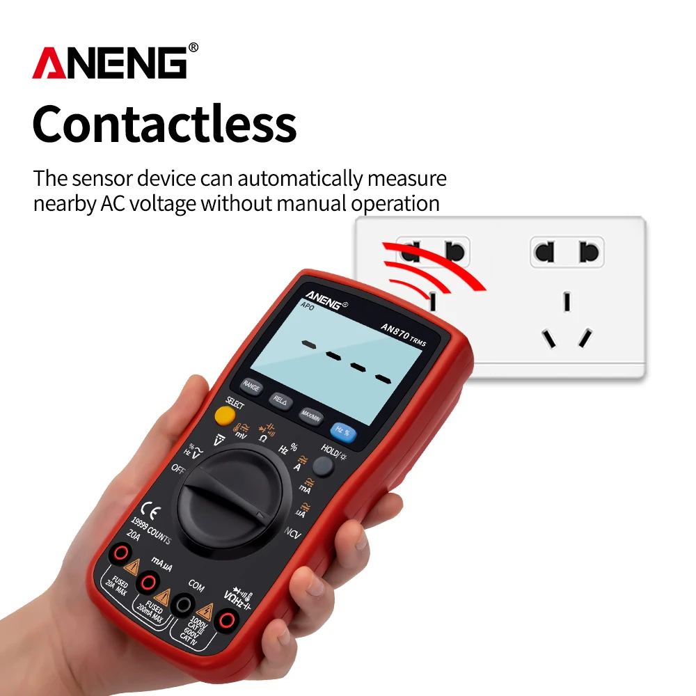 Цифровой мультиметр ANENG AN870 19999 отсчетов True Rms |