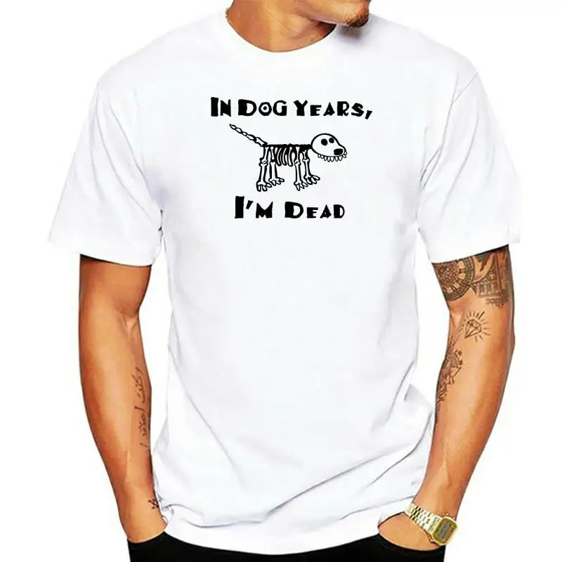 

Мужская хлопковая футболка с надписью «In Dog Years Im Dead»