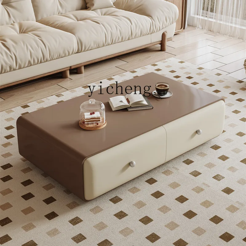 Кофейный столик Tqg в старинном стиле кремового цвета домашняя новая модель