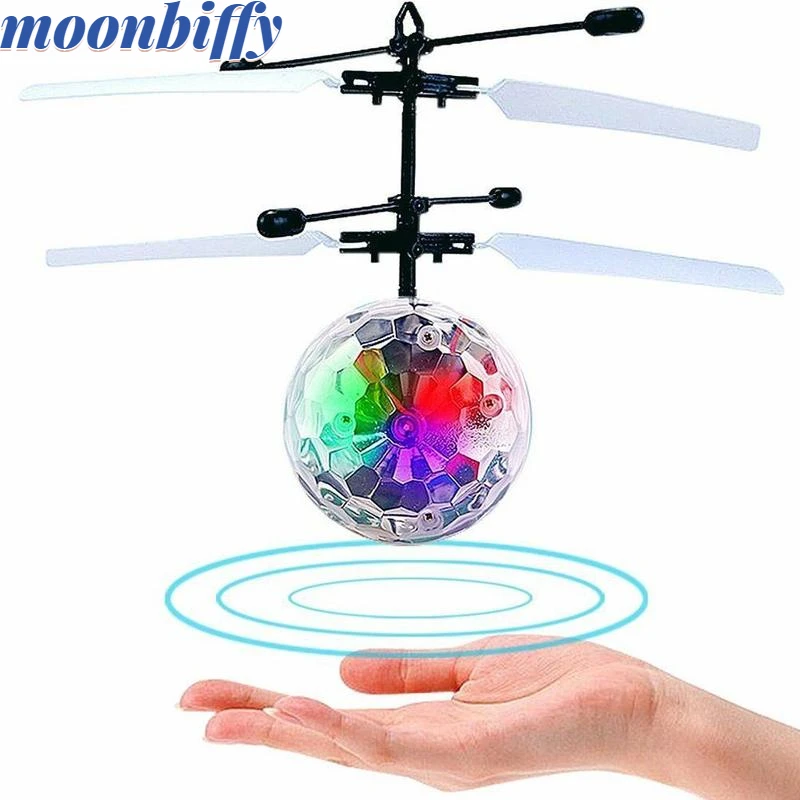 New Kids Flight Toys Seven-colour Suspension Ball Induction Fashion Crystal Ball Model Flying Ball Induction Toy Children's Gift