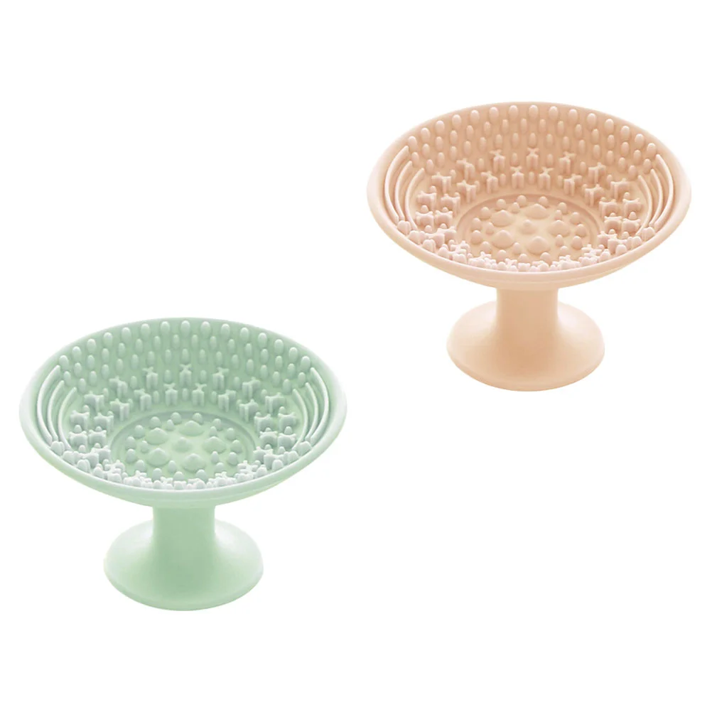 

2pcs Silicone Household Makeup Cleaning Tool Brush Cleaning Scrubber Cleaning Pad