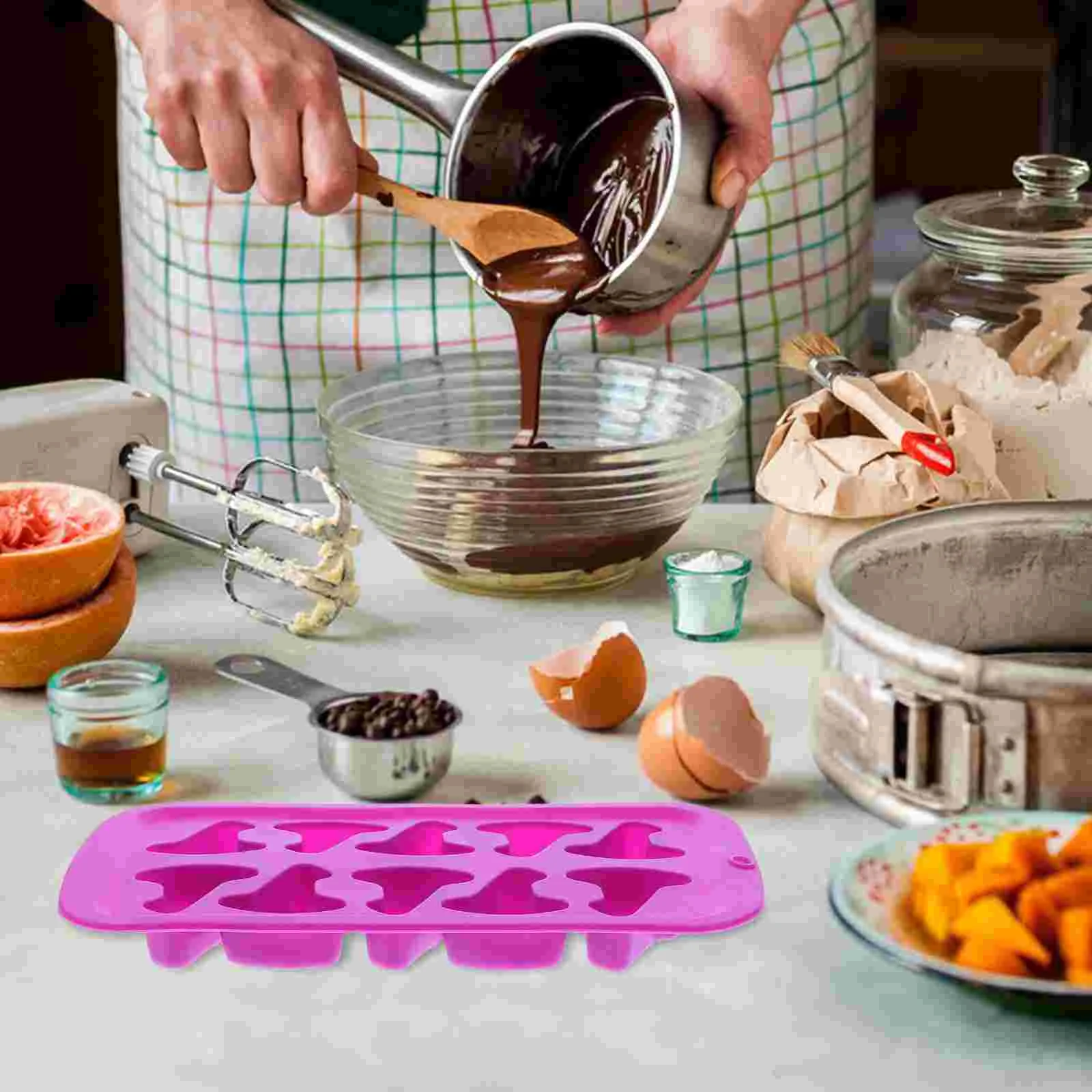 

Molds Mold Silicone Icewitch Candy Hat Cube Chocolate Trays Haloween Soap Tray Baking Party Pan Covered Oreos Fondant Favors