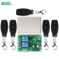 433mhz universal wireless remote control switch ac 250v 110v 220v 85v 2ch relay receiver module and rf 433 mhz remote controls
