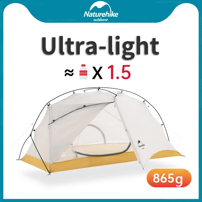 

Naturehike Ультралегкая велосипедная палатка 1 человек кемпинг Поход на природу Открытый портативный водонепроницаемый шатер Внешняя висячая структура 10D рюкзак палатка