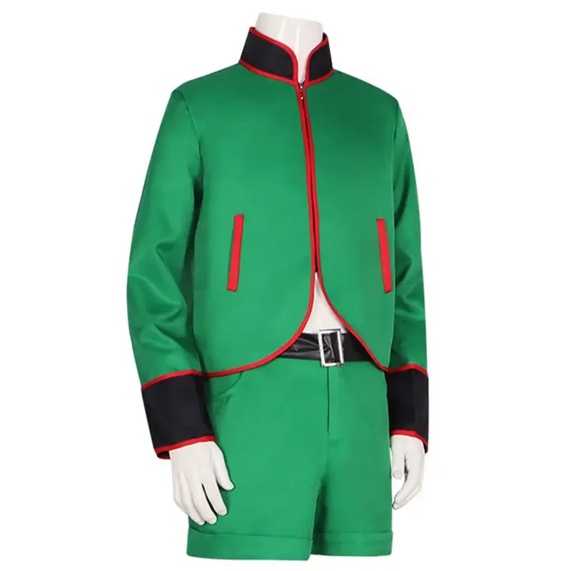 Gon Freecss Косплей Костюм Аниме Взрослые Мужские Рубашки Брюки Зеленые Костюмы