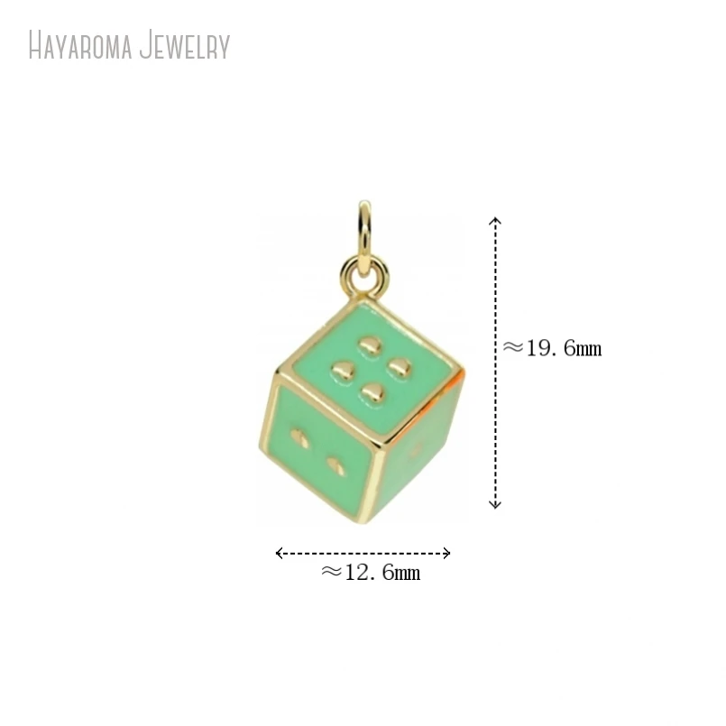 5 шт. оптовая продажа ювелирных изделий кулон золотого цвета эмаль медь зеленые