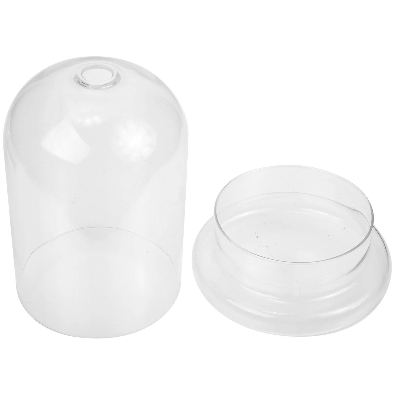 

Clear Flower Glass Cover Dome Glass Cloche Cover DIY Display Flower Vase Cupcake Cake Container Cover With Base 15cmX20cm