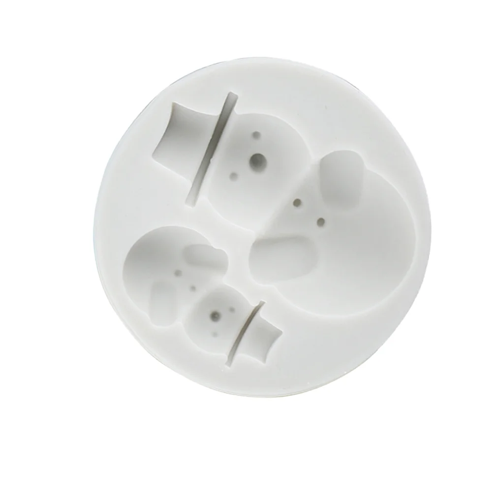 

Molds Silicone Snowman Christmas Soap Pan Chocolate Baking Fondant Muffin Candy Cupcakemaking Cakes