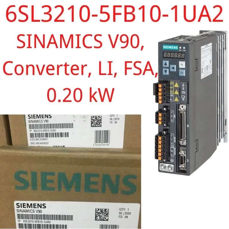 

6SL3210-5FB10-1UA 2 новый бренд SINAMICS V90, Входное напряжение: 200-240 В 1/3-фазный переменный ток-15%/+ 10% 2,5/1,5 A Выход 45-66