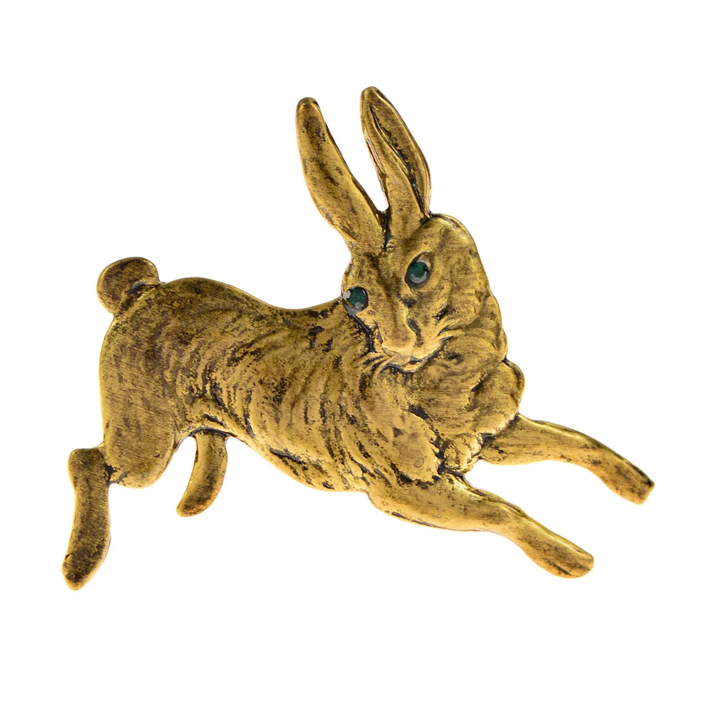 

vintage metal rabbit Brooches for Women gold silver Color Available Fashion Elegant Brooch Pin Coat Jewelry Gift