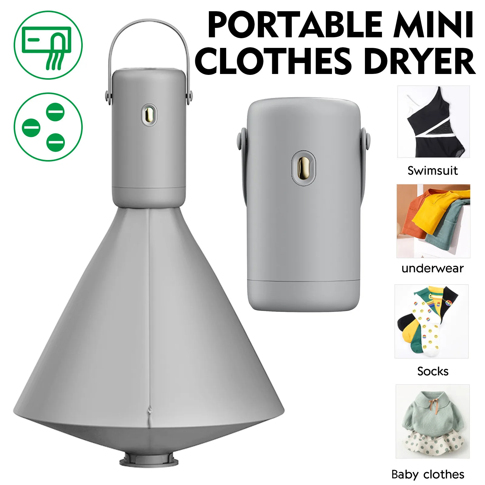 

Accessories Portable For Underwe Mini Dryer Travel Premium Cooking Utensils Set with Holder Black Cooker Hood Extractor Fan