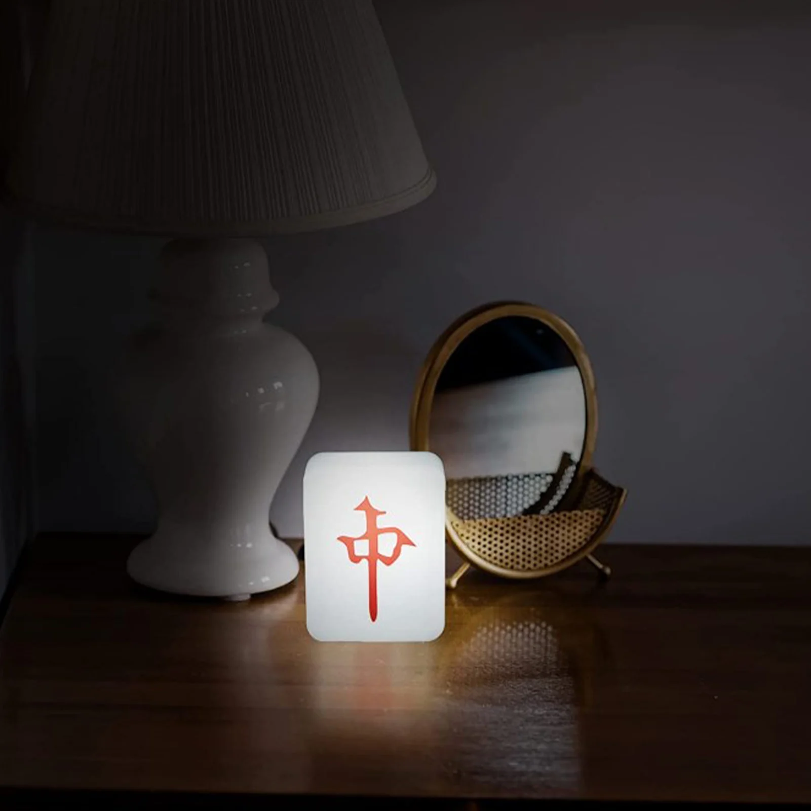 

Table Lamp Mahjong LED Touch Bedside Lamp With Warm Small Desk Lamp Vintage Lamp Modern Bedroom Nightstand Lamps Bedside Lamp