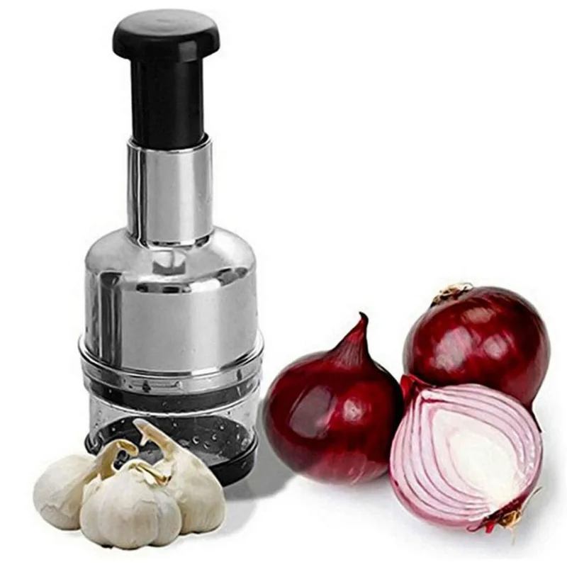 

Food Chopper Vegetable Chopper and Slicer Dicer Manual Mini Hand Chopper Onion Garlic Mincer with Cover