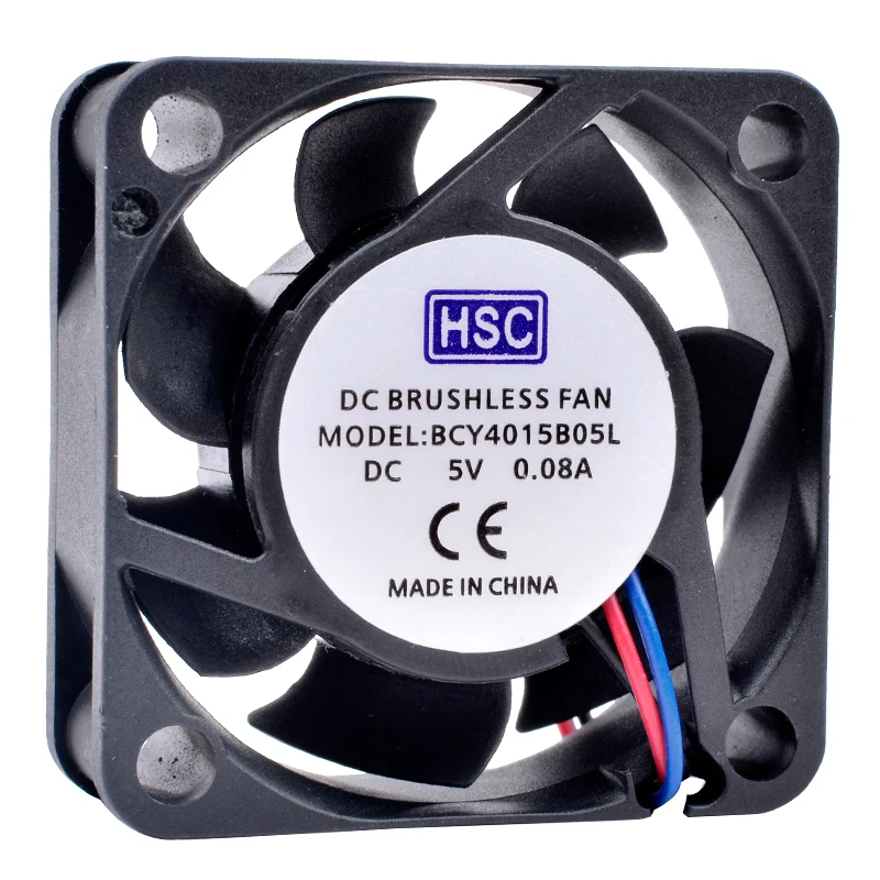 BCY4015B05L новый вентилятор 4 см 40 мм 40x40x15 мм DC5V 0.08A 3-линейный бесшумный охлаждающий вентилятор с двумя шариками для промышленного маршрутизатора
