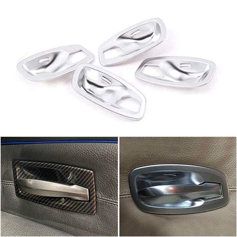 

Car Interior Door Handle Bowl Frame Protective Cover for BMW 5 Series E60 2006-2010